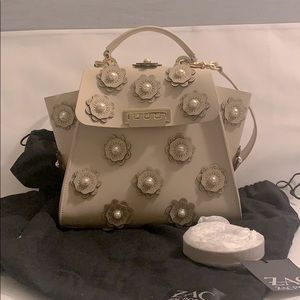 Zac Posen floral pearl 3-way backpack NEW